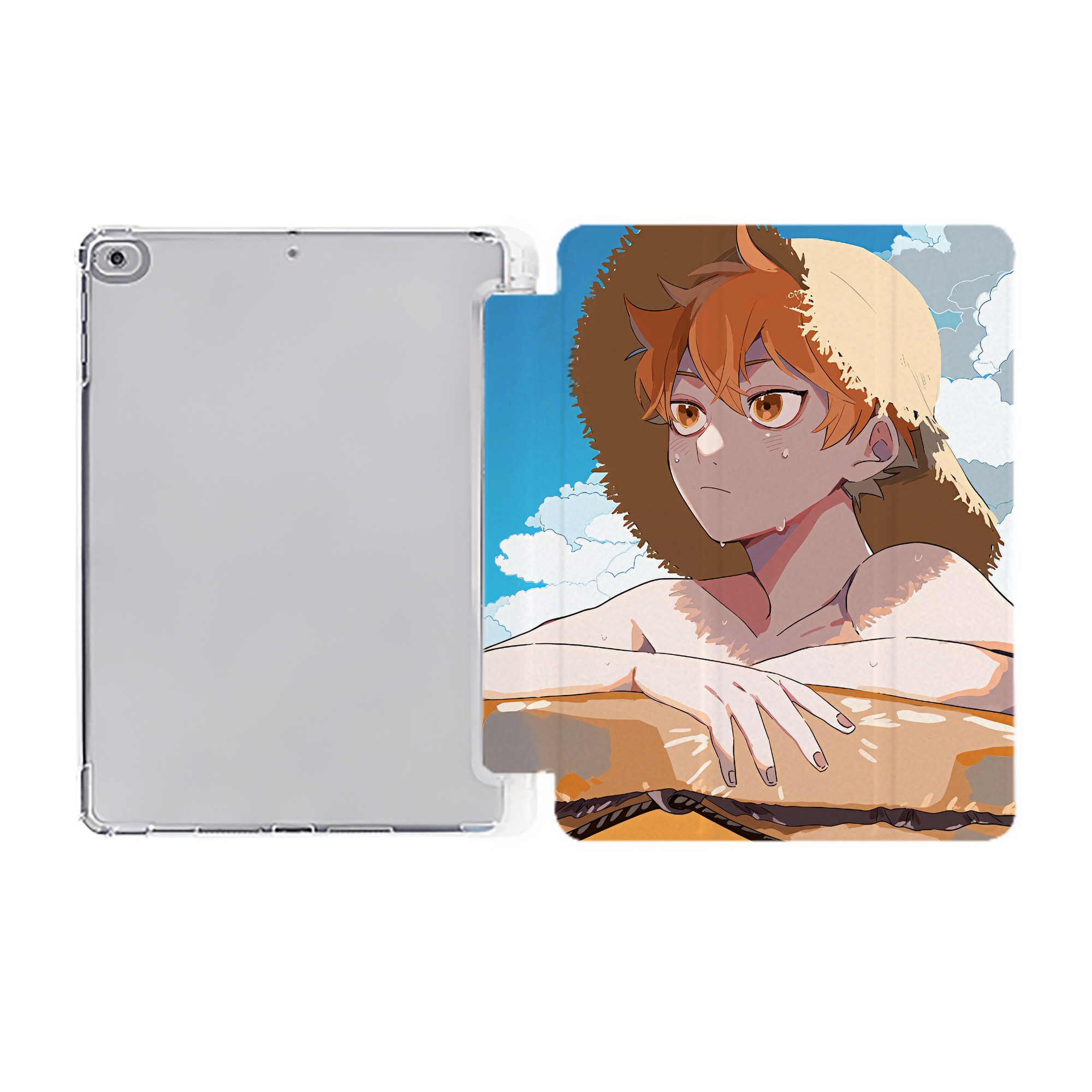 （画像用） ハイキュー!! Haikyu!! IPad ケース ペン収納付き 三つ折りスタンド PUレザー×シリコン 対応機種9.5/10.5/10.9インチ